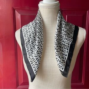 AK Anne Klein Silk Chic Women's Scarf Black&White